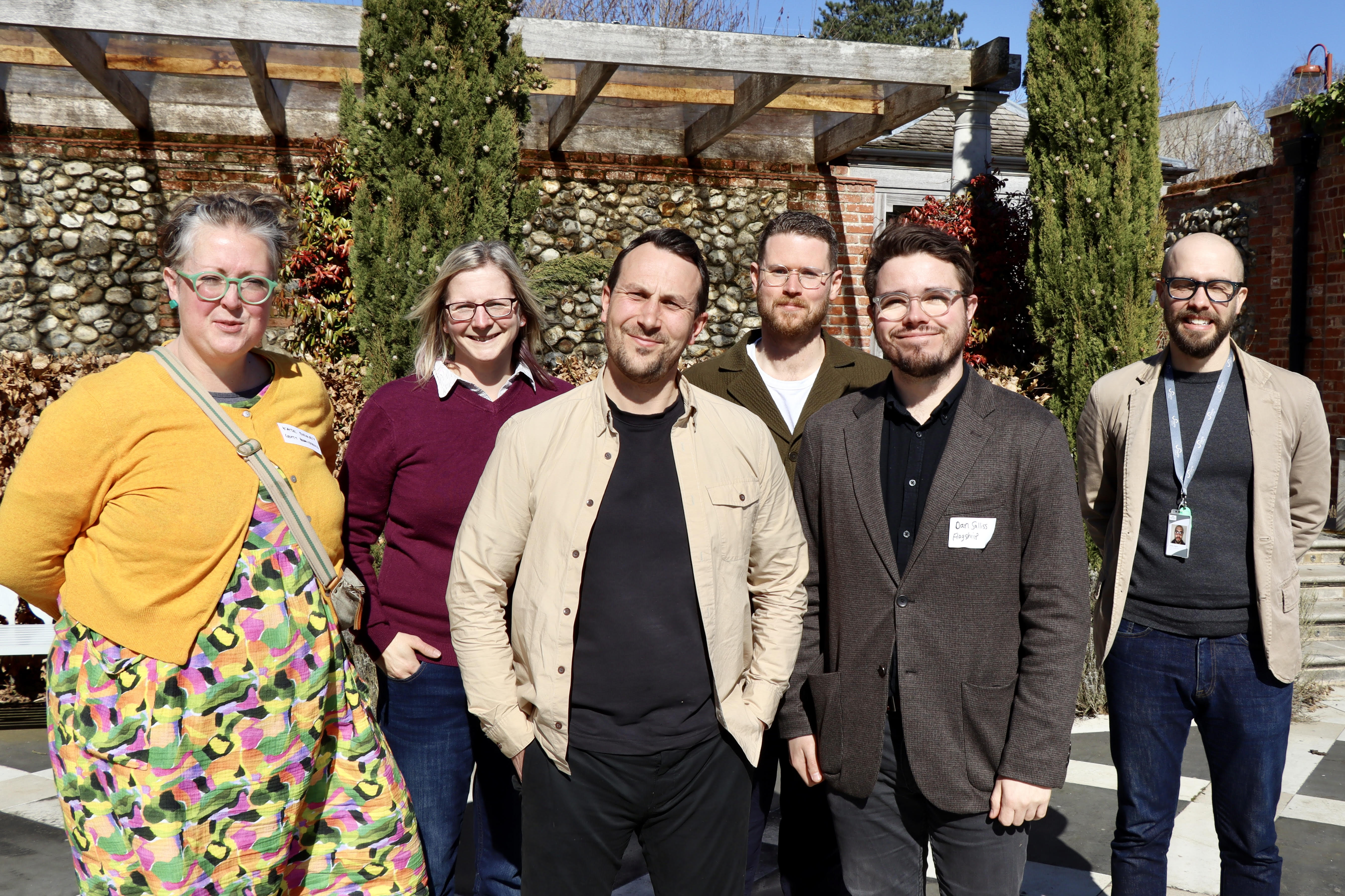 At the biodiversity summit at Pensthorpe were, from left, Kate Digney from Levitt Bernstein, Jen Burlingham from the Norfolk and Suffolk Nature Recovery Partnership, Sam Jones from the Green Partnership, Morgan Taylor from Greengage Environmental and Daniel Salliss and James Payne from Flagship