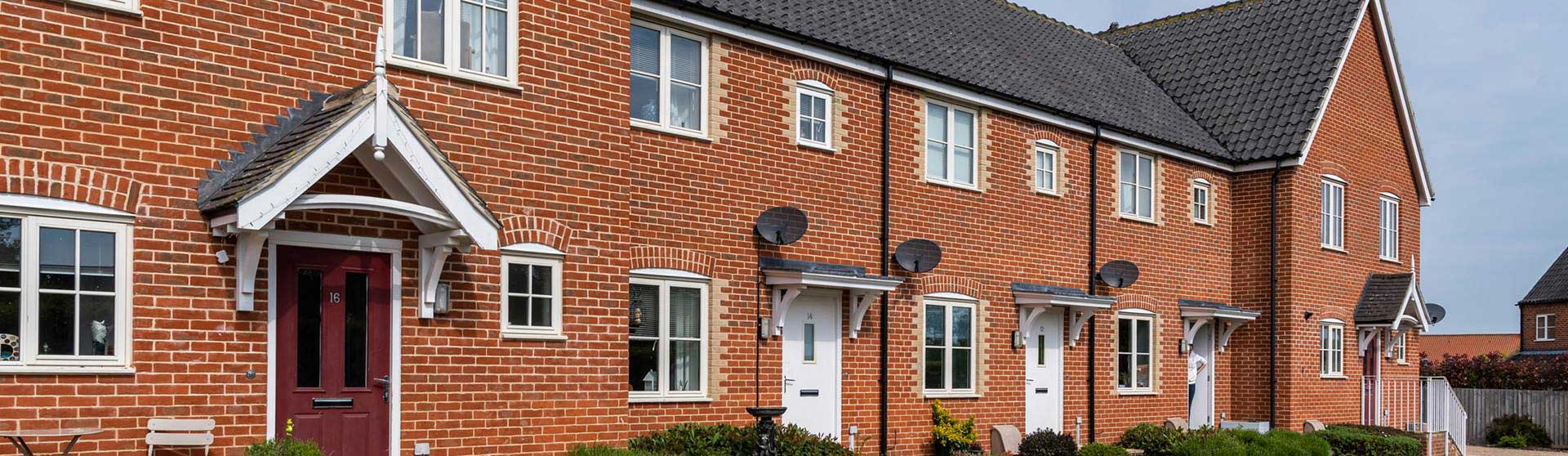 Street view of new build homes
