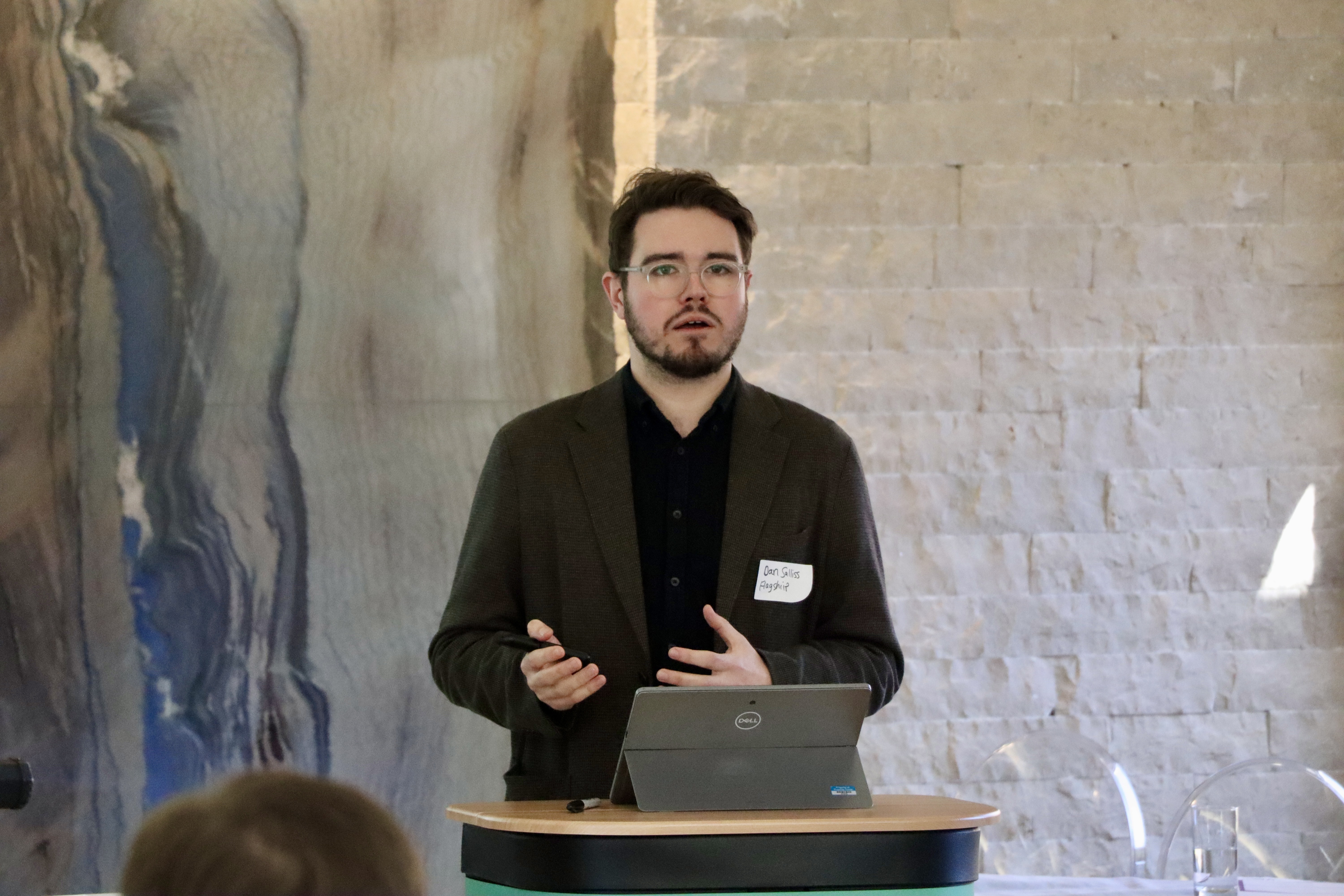Daniel Salliss, Flagship’s Biodiversity and Land Manager, speaks at the biodiversity summit.